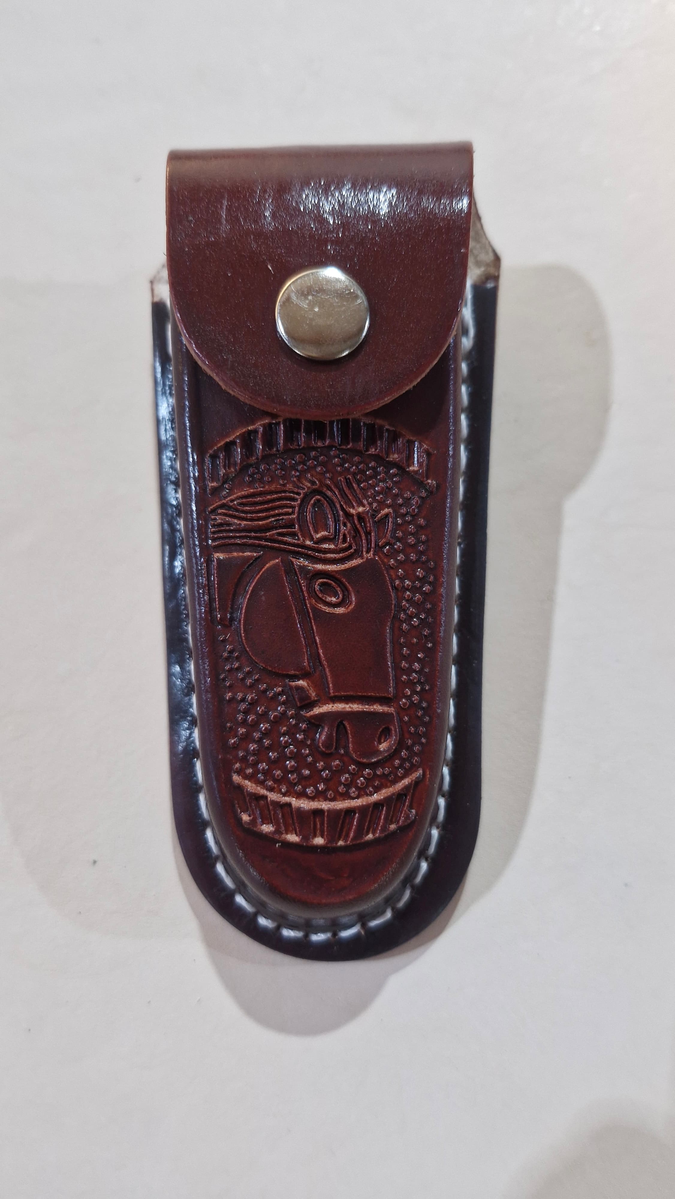 Bainha Canivete Artesanal — Rosto de Cavalo — foto 4